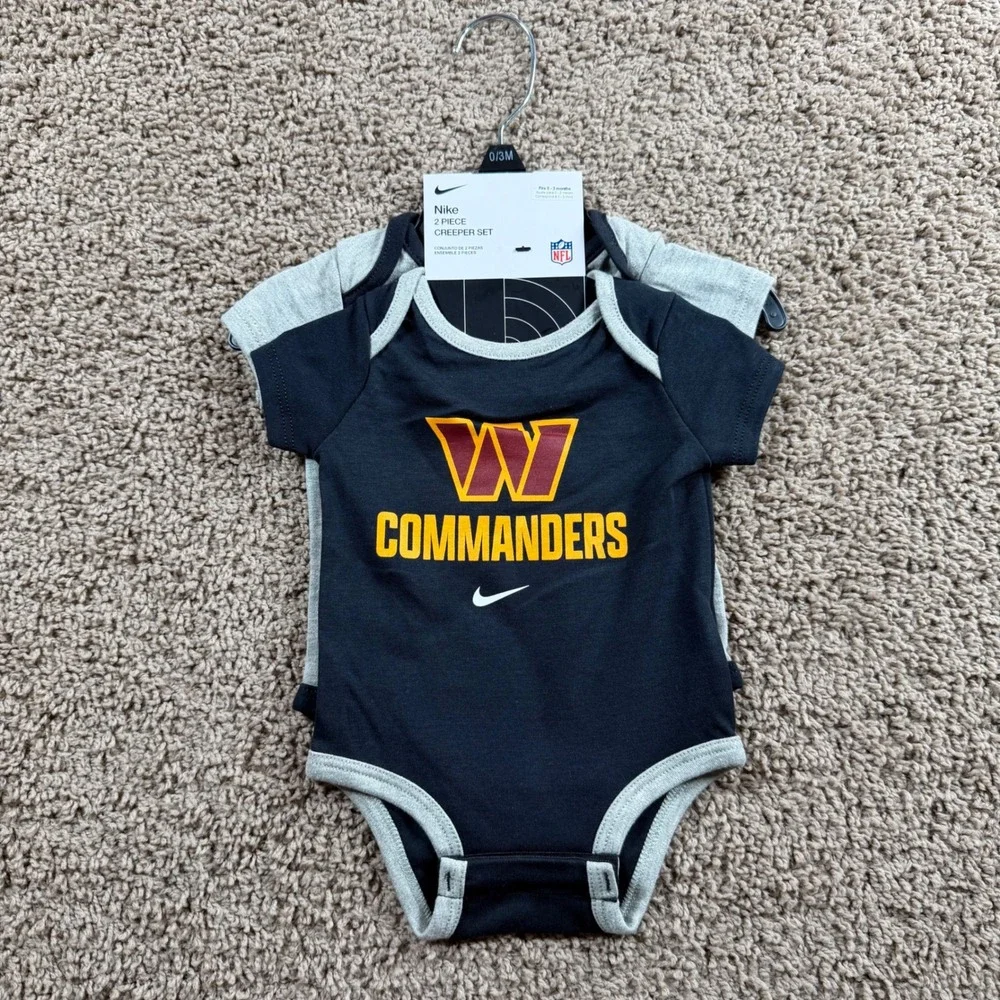 Nike NWT Washington Commanders NFL Baby onepiece Set 0-3M Bodysuit newborn black